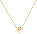 Easter Basket Stuffers for Kids Teen Girls - Dainty 14K Gold Plated Heart Initial A-Z Pendant Letter Heart Necklace Birthday Easter Gifts for Girls Teens Women